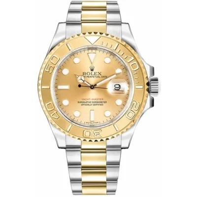 Rolex Yacht-Master 16623 — 40mm Stainless Steel case, Champagne dial, 2 Tone Oyster 18K YG bracelet. Pre-Owned, 2009.