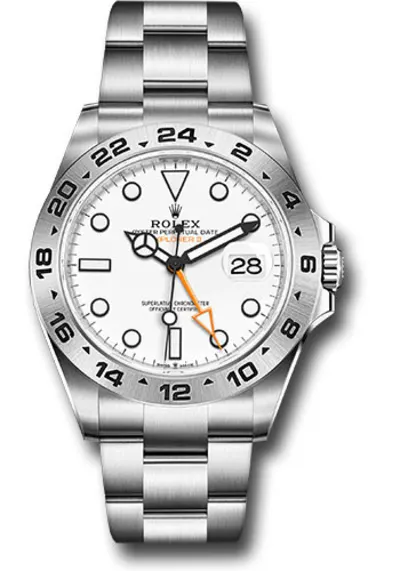 Rolex Explorer II 226570 — 42mm Stainless Steel case, White dial, Oyster bracelet. Mint, 2026. Polar.