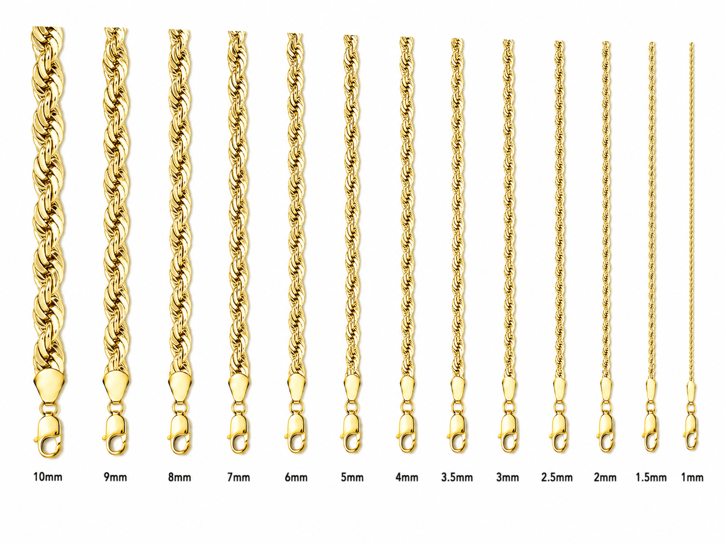 Solid 14K Yellow Gold Rope Bracelet, 3mm Wide, Diamond-cut Finish, Made To Order.
