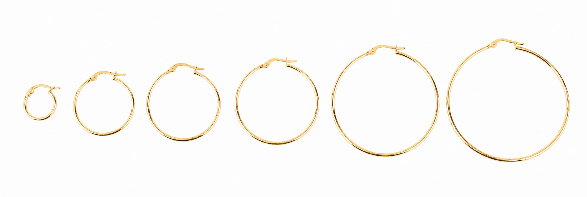 Hollow 14K Yellow Gold Hoop Earrings, Made To Order., view 3