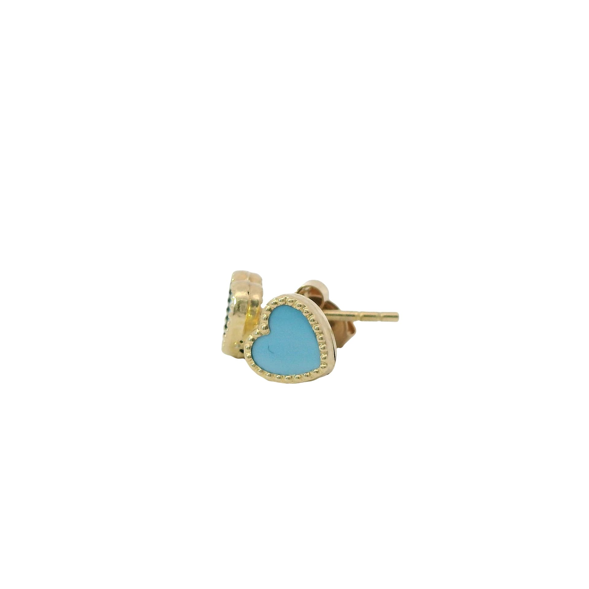 Solid 14K Yellow Gold Stud Earrings, Made To Order., view 3
