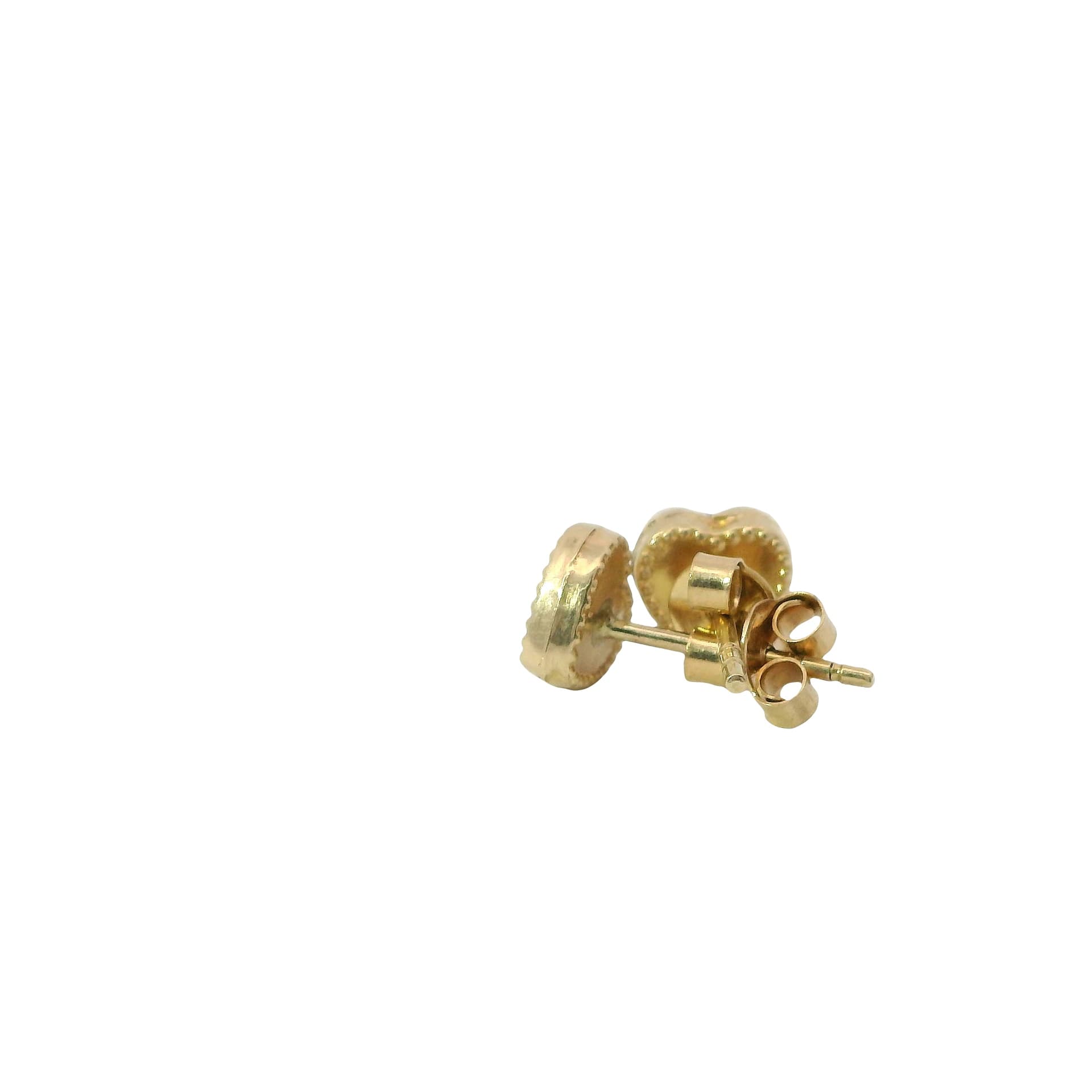 Solid 14K Yellow Gold Stud Earrings, Made To Order., view 4