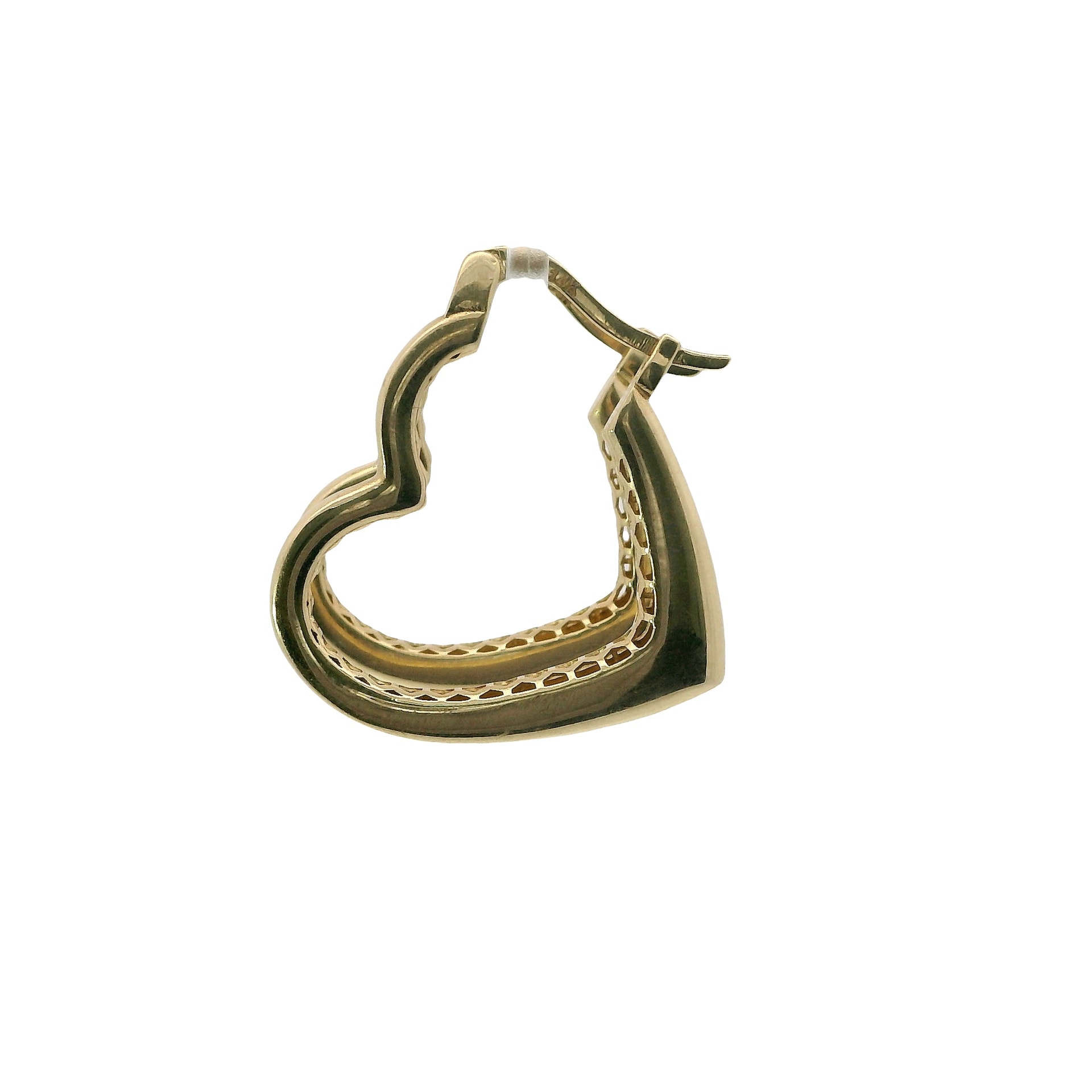 Hollow 14K Yellow Gold Hoop Earrings, Made To Order.