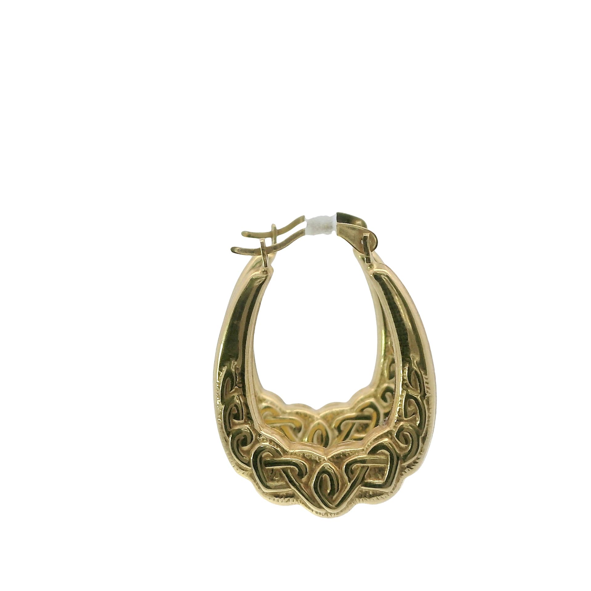 Hollow 14K Yellow Gold Hoop Earrings, Made To Order.