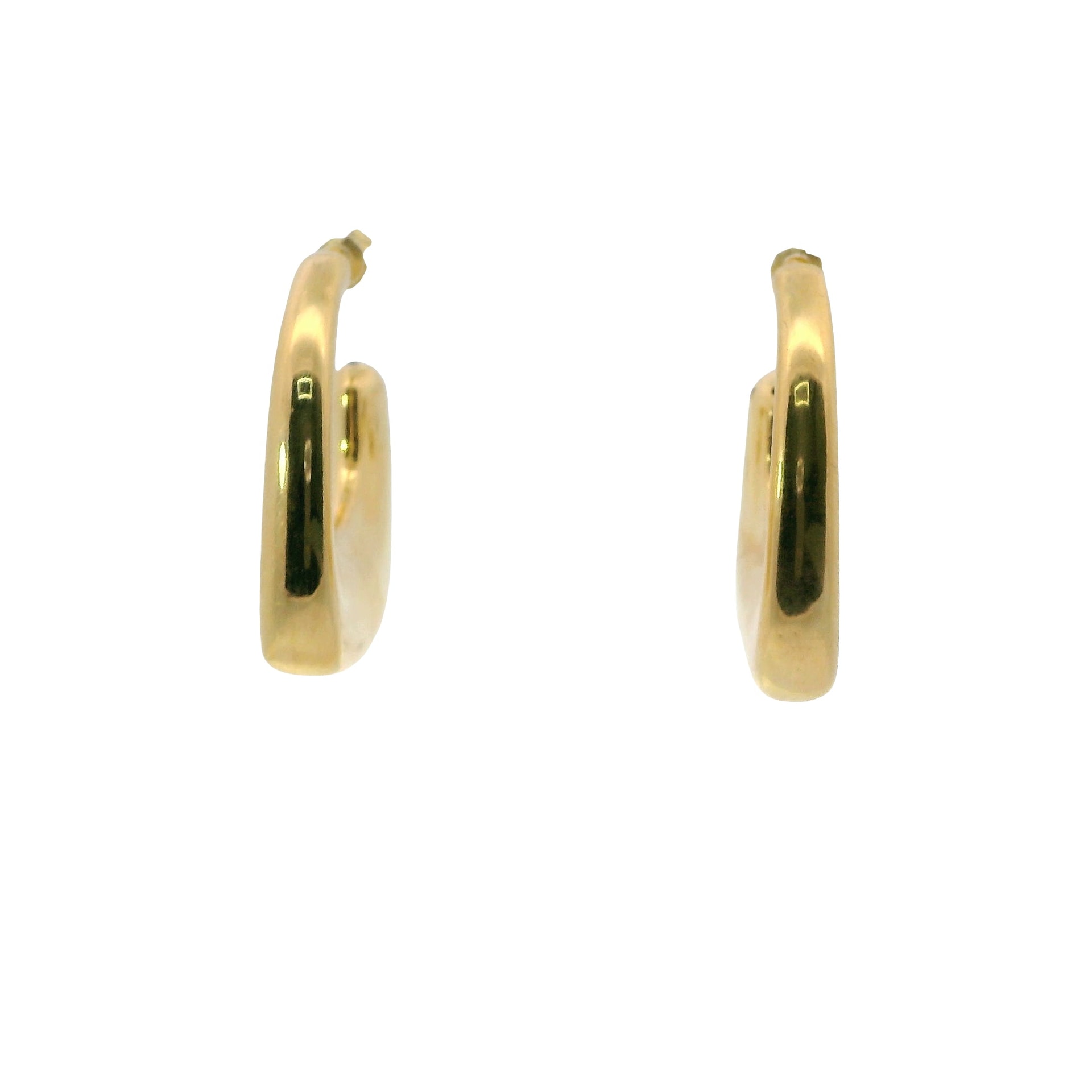 Solid 14K Yellow Gold Hoop Earrings, Made To Order.