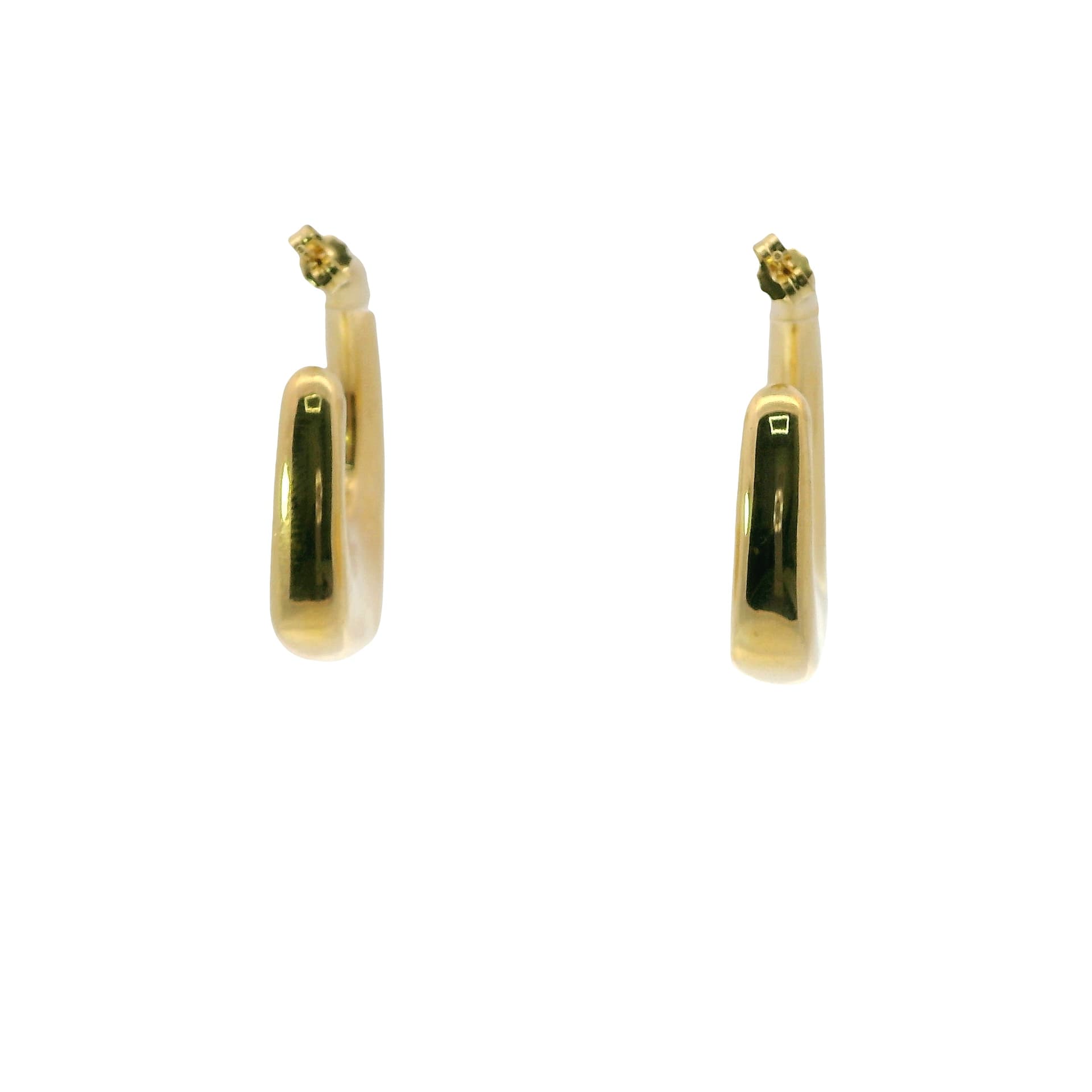 Solid 14K Yellow Gold Hoop Earrings, Made To Order., view 4