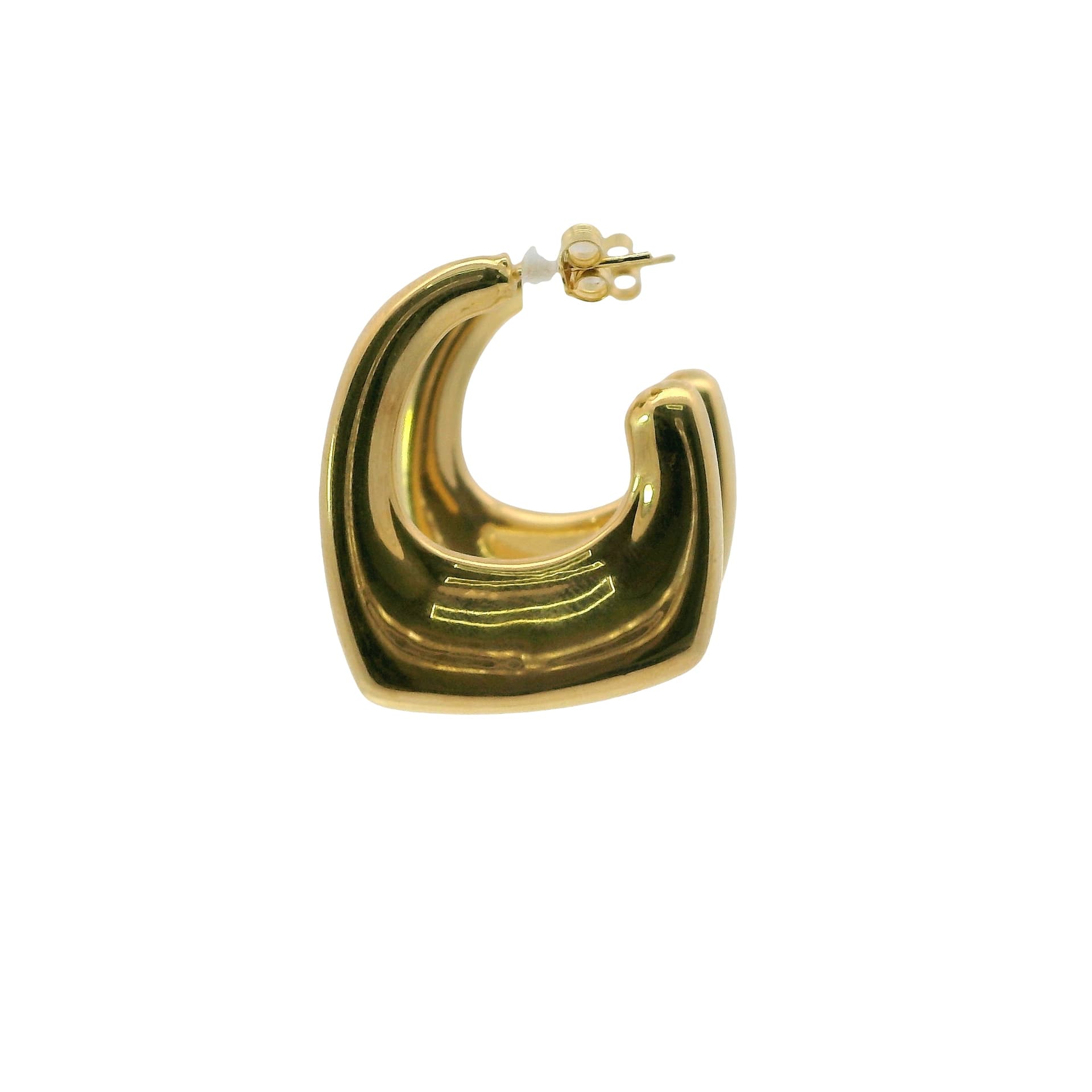 Solid 14K Yellow Gold Hoop Earrings, Made To Order., view 3