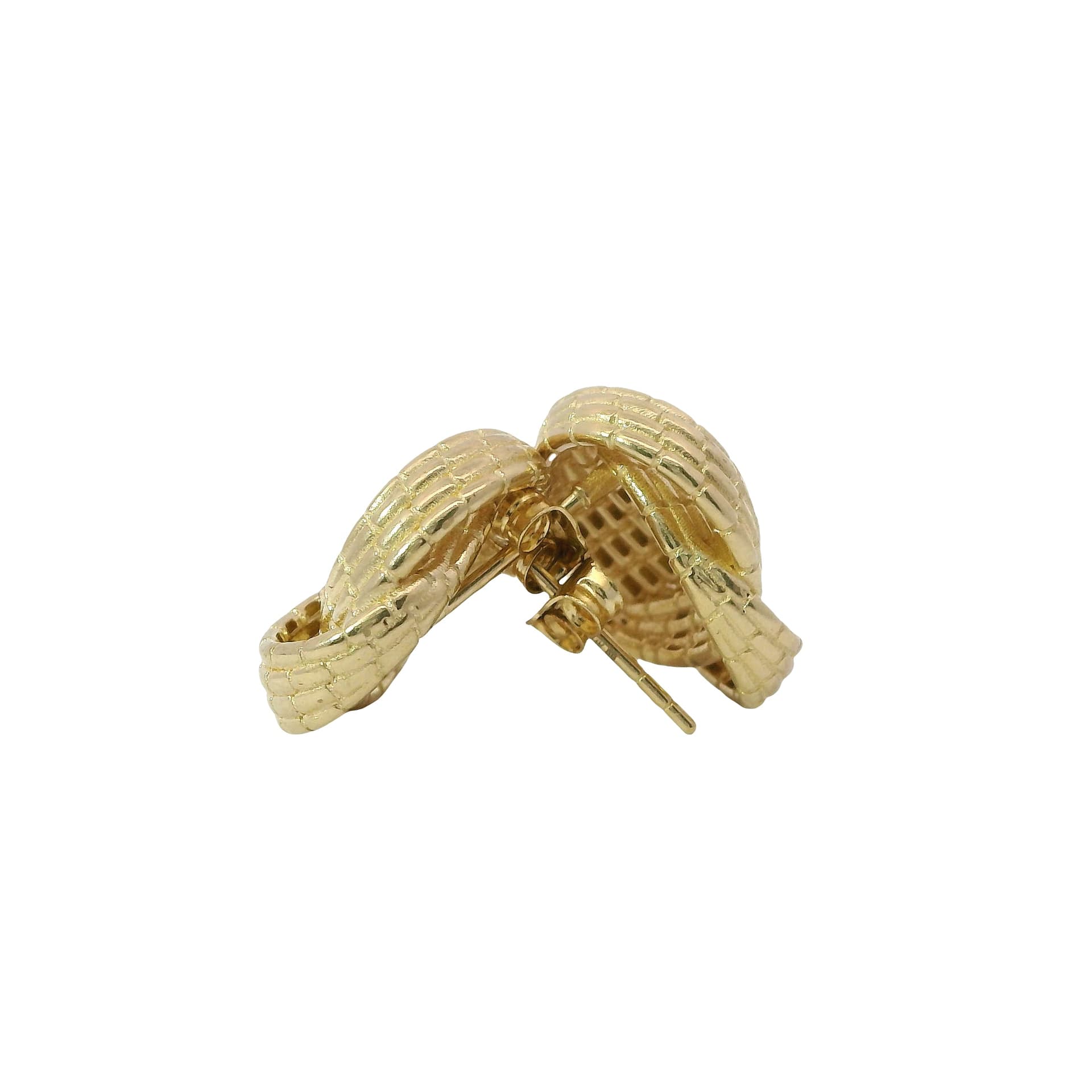 Solid 14K Yellow Gold Stud Earrings, Made To Order., view 4