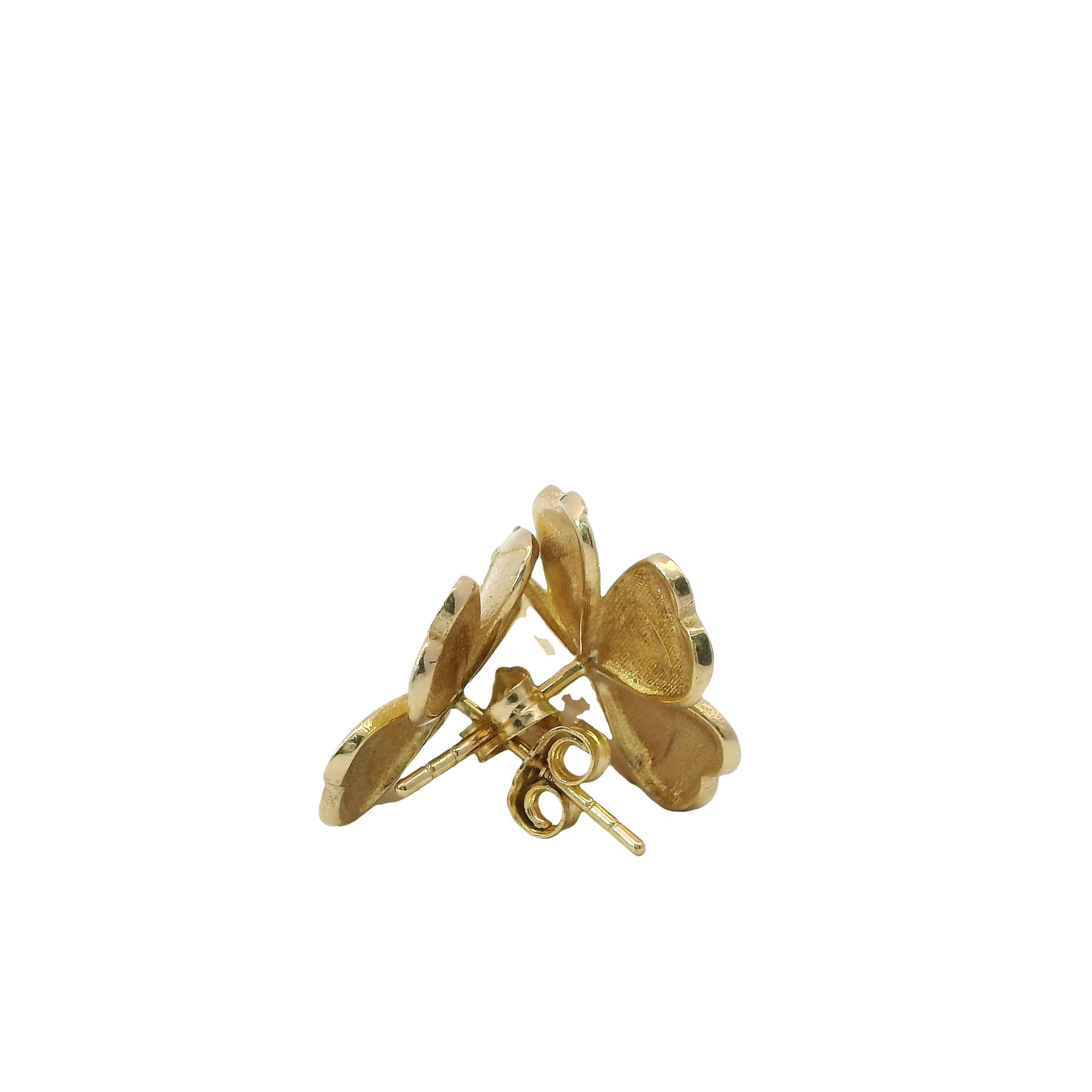 Solid 14K Yellow Gold Stud Earrings, Made To Order., view 3