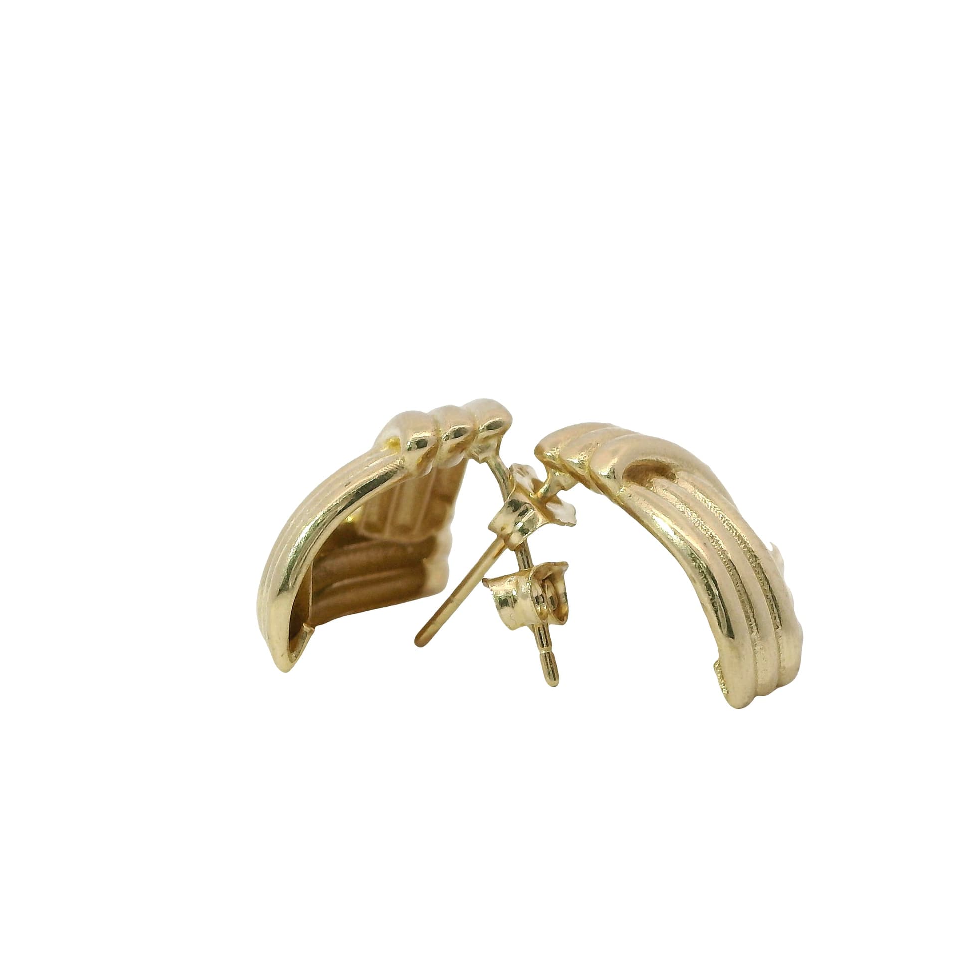 Solid 14K Yellow Gold Stud Earrings, Made To Order., view 3