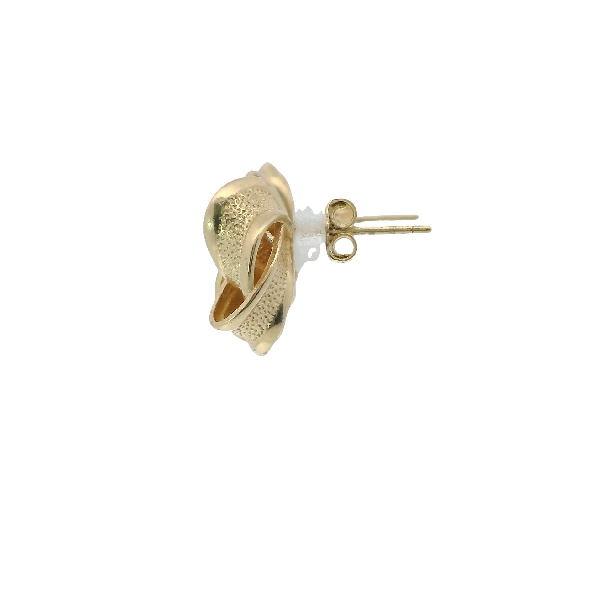 Solid 14K Yellow Gold Stud Earrings, Made To Order., view 3