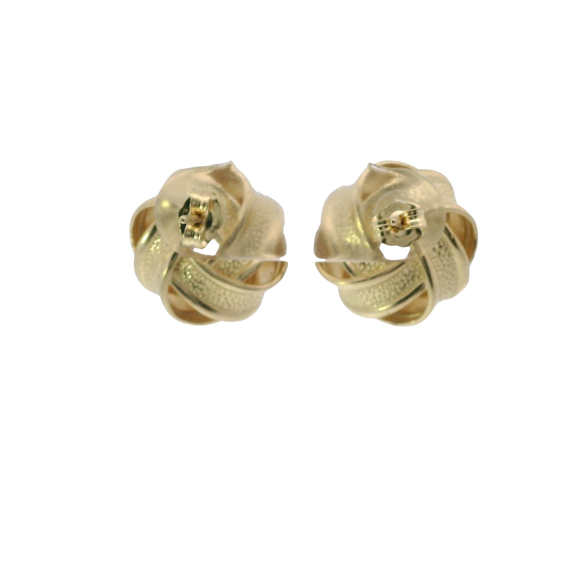 Solid 14K Yellow Gold Stud Earrings, Made To Order., view 4