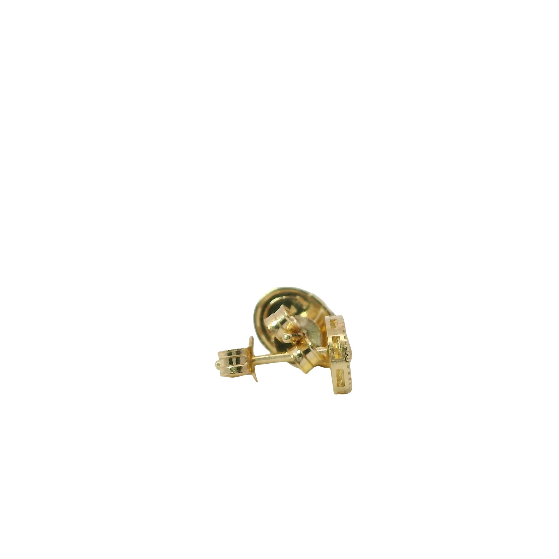 Solid 14K Yellow Gold Stud Earrings, Made To Order., view 4