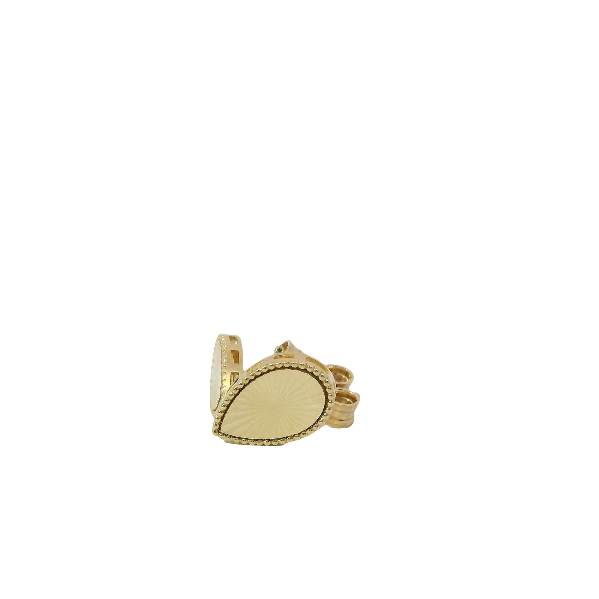 Solid 14K Yellow Gold Stud Earrings, Made To Order., view 3