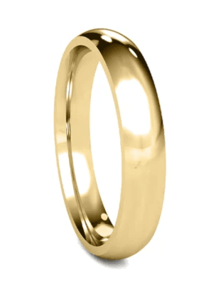 Solid 14K Yellow Gold Band, 4mm Wide, Made To Order., view 3