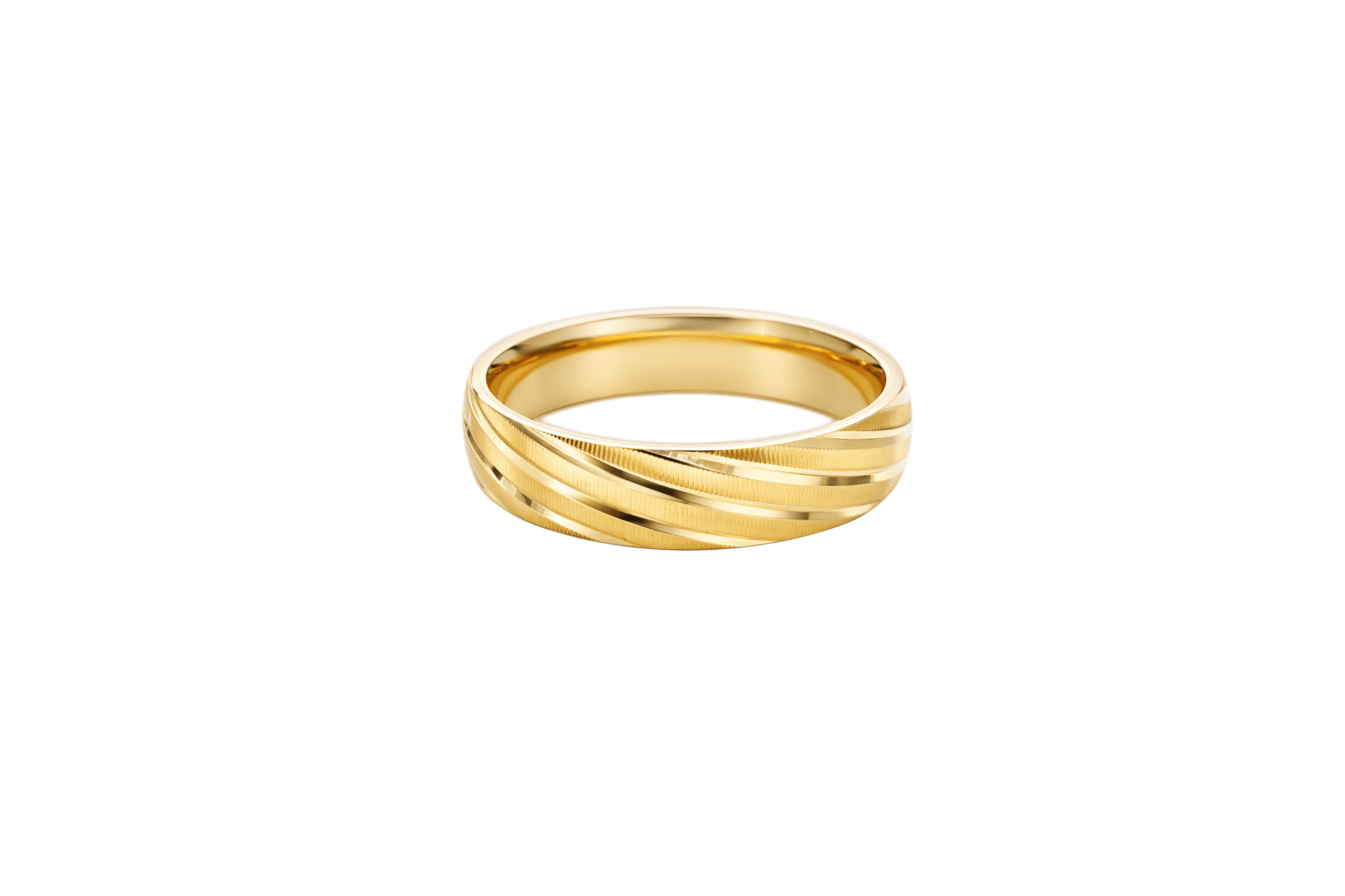 Solid 14K Yellow Gold Band, 6mm Wide, Made To Order.